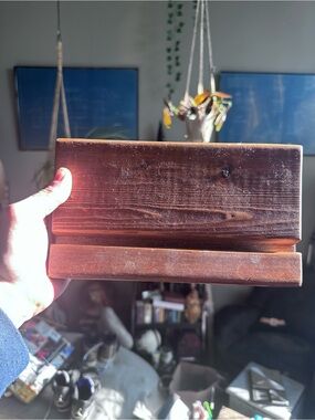 Tablet Stand Holder - Brown Wood Finish